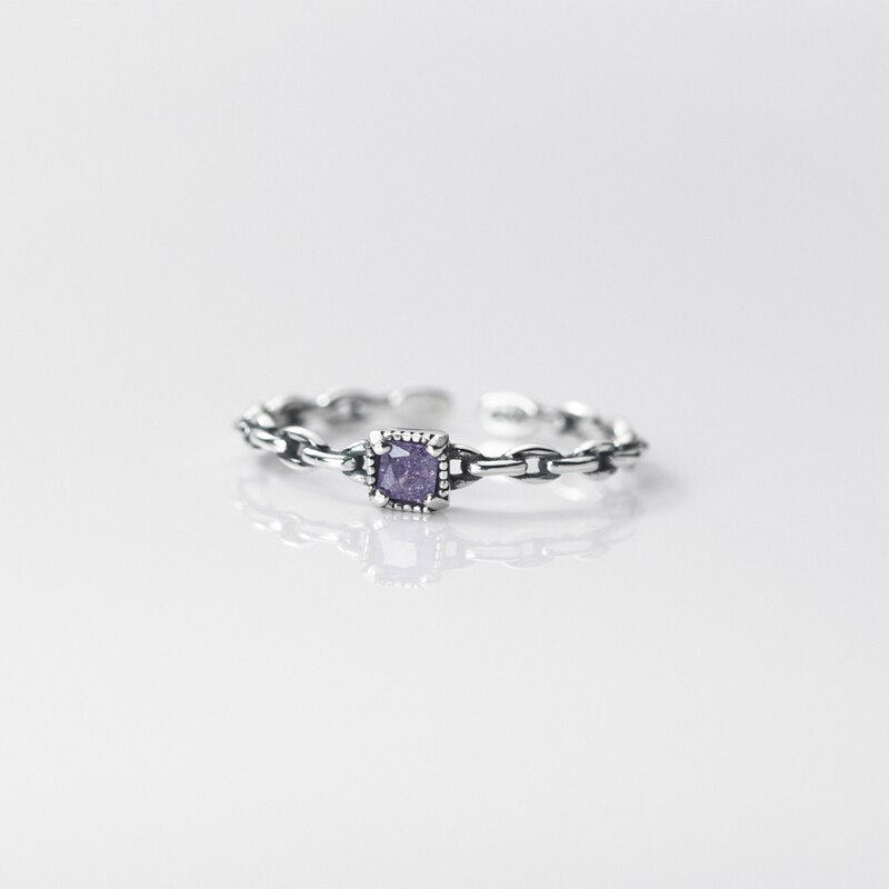 טבעת בנגל אבן חן שיינה כסף