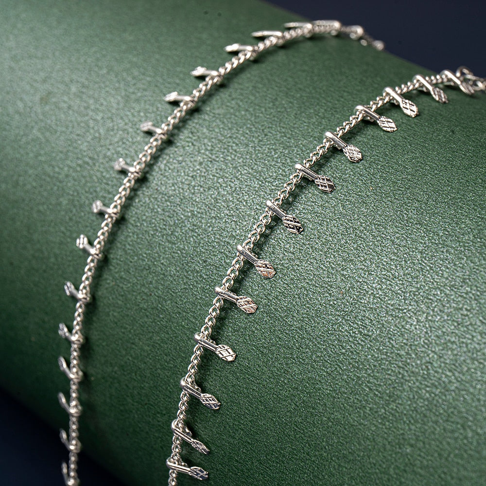 שרשרת נוצות כסף אנה