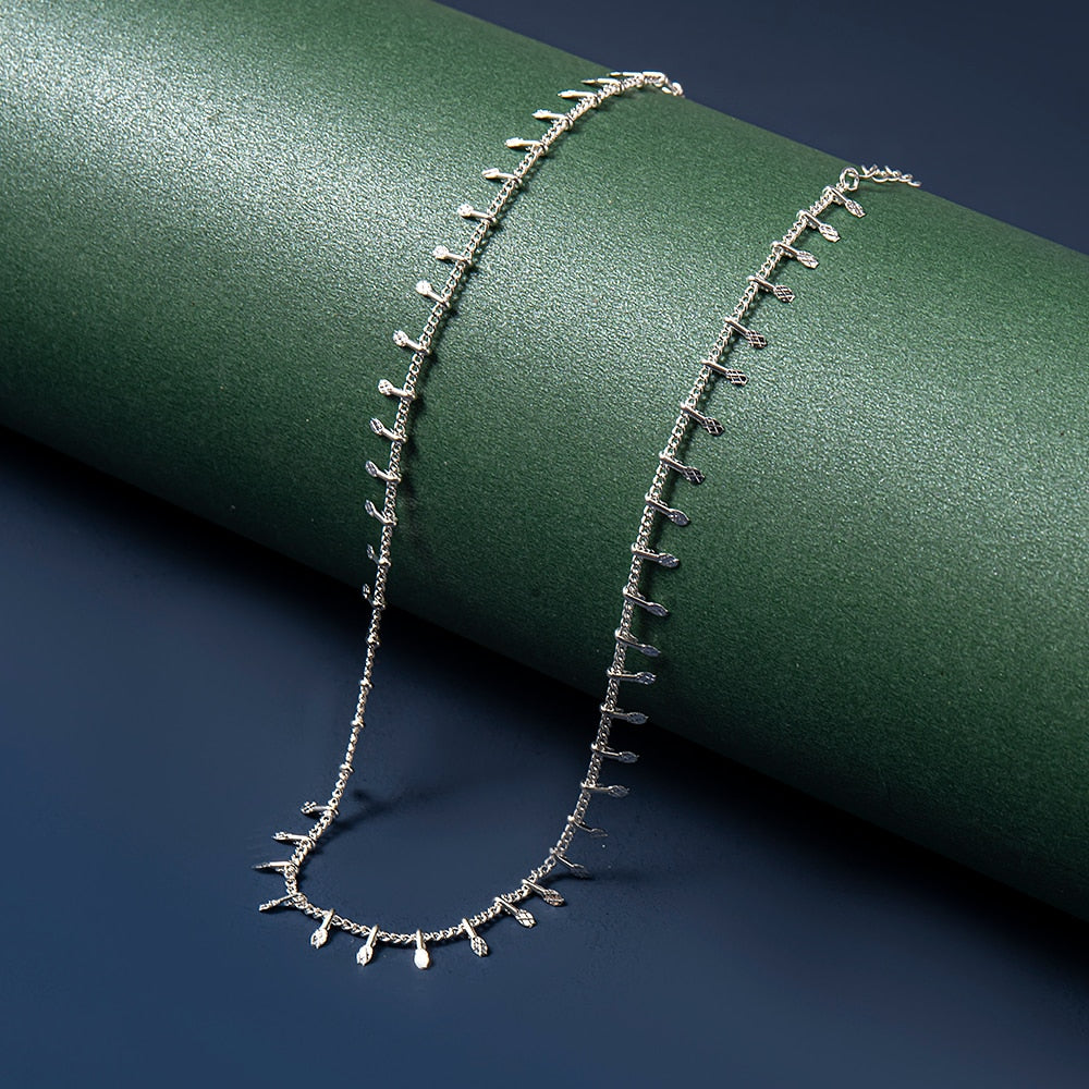 שרשרת נוצות כסף אנה