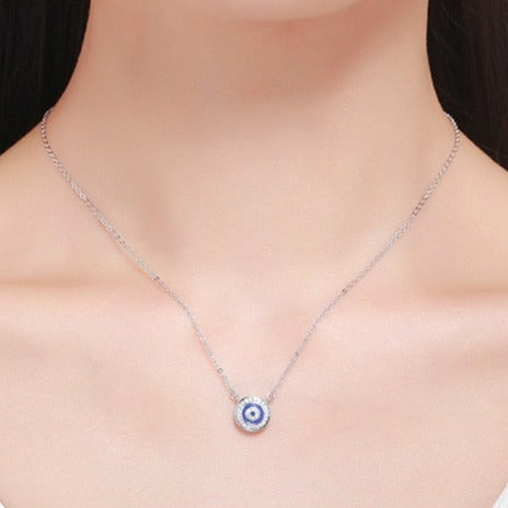 שרשרת עין הרע כסף גלי