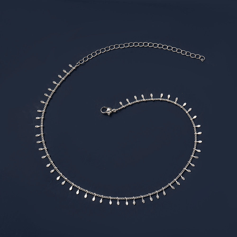 שרשרת נוצות כסף אנה