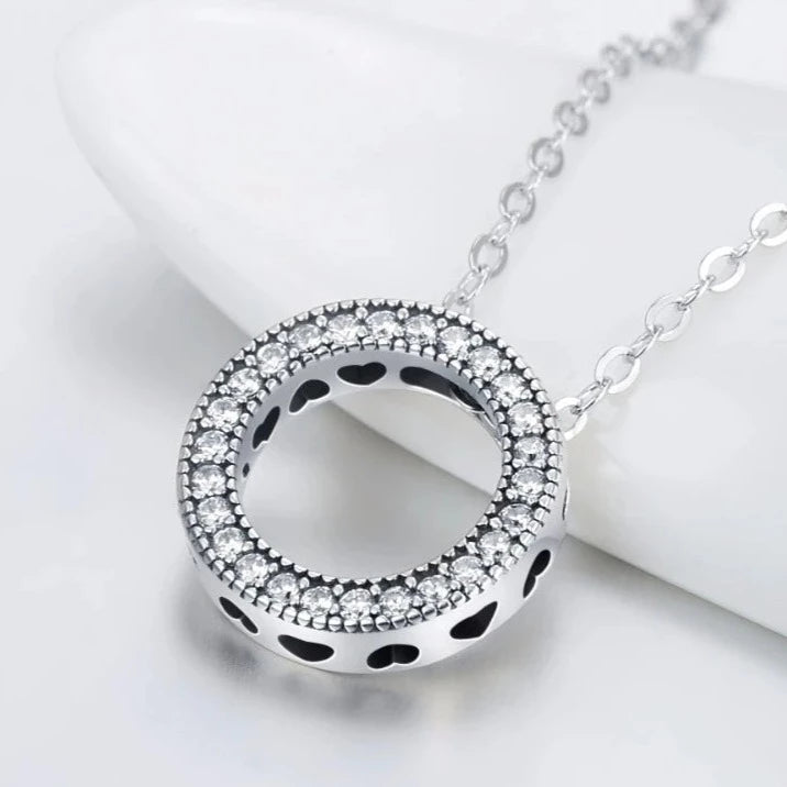 שרשרת טבעת זירקונים כסף דנית