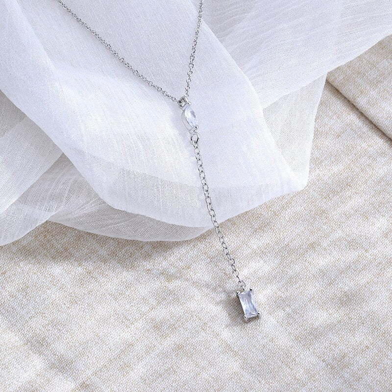 שרשרת תליון יהלום אדיסון כסף