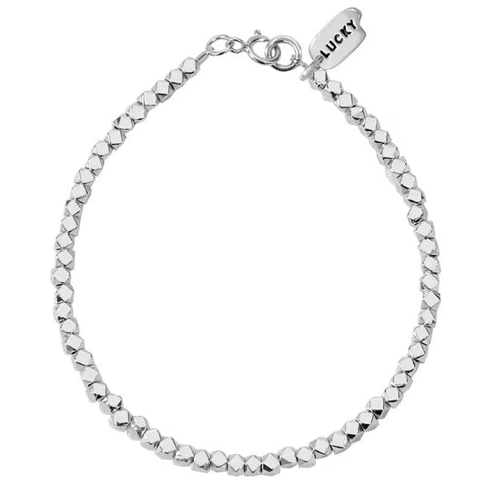 צמיד כסף גאומטרי בר