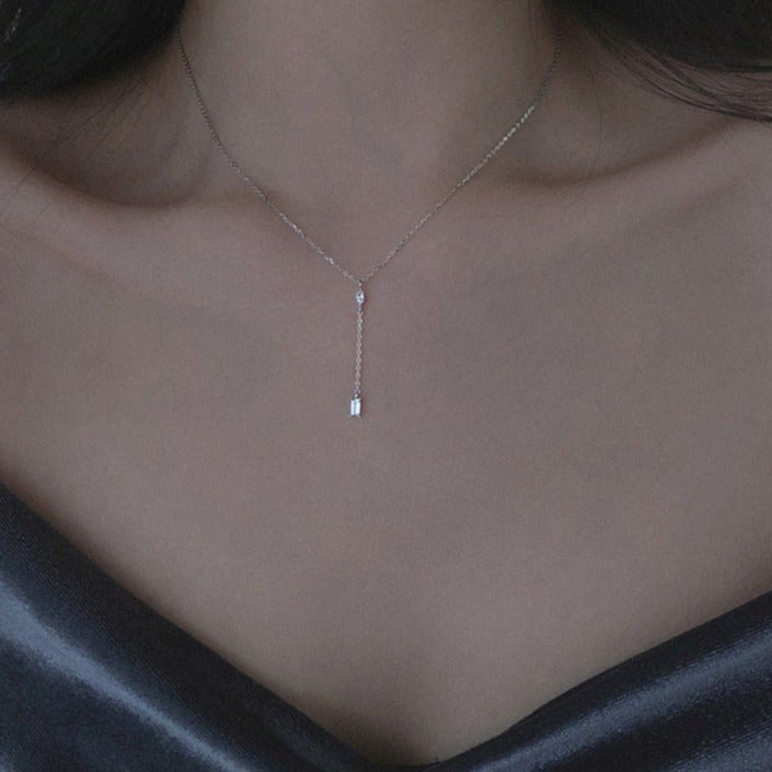 שרשרת תליון יהלום אדיסון כסף